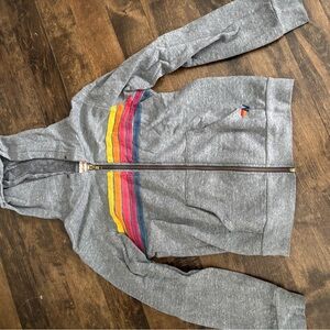 Aviator Nation Gray Hoodie with Orange Accents